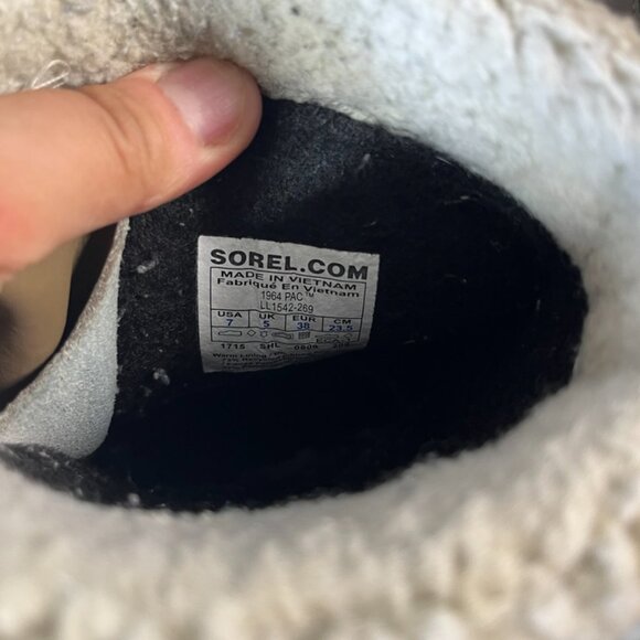 Sorel Waterproof Winter Boots Womens Size 7 Brown Black - Picture 5 of 9